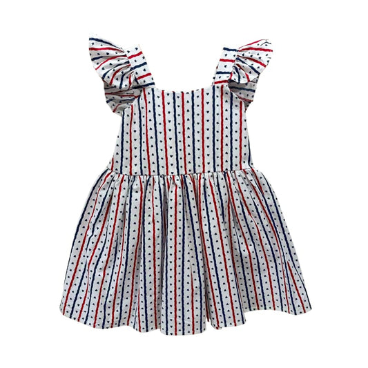 Vestido rayas azul-rojo