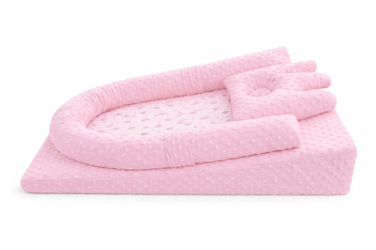 COLCHÓN ANTIREFLUJO + ALMOHADA MOLDEADORA ROSADO